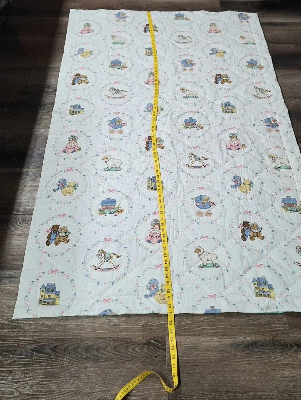 Glenna Jean Vintage Handmade Child's Quilt 71 X 41